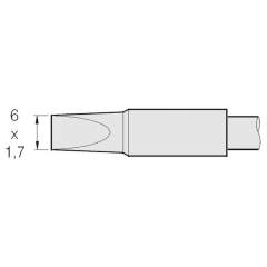 JBC C470015. Soldering tip chisel-shaped, 6x1.7 mm, C470015