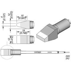 JBC C470021. Soldering tip C470021 chisel shaped 12x4 mm for T470 soldering iron