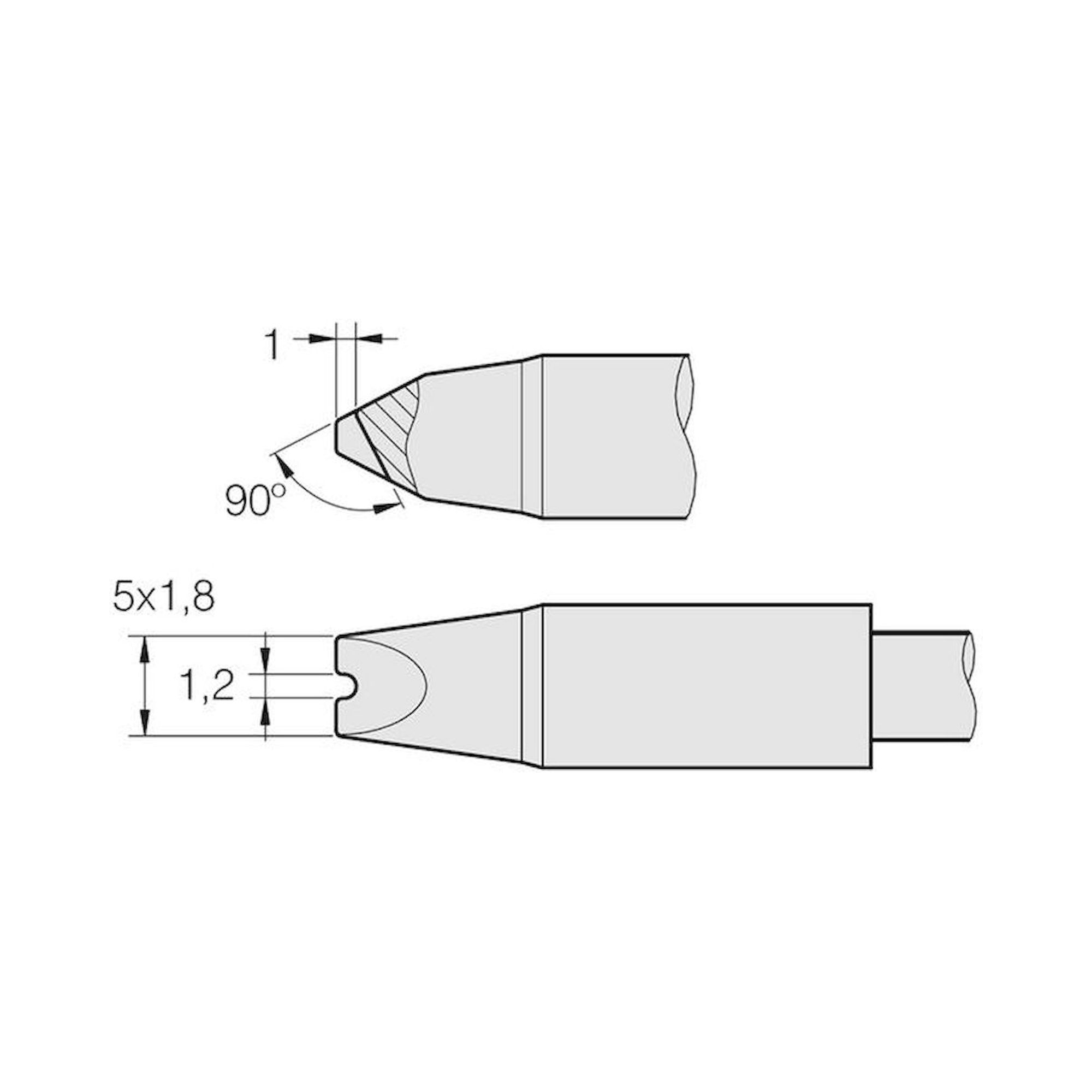 JBC C470028. Soldering tip cylindrical, D 1.2 mm, C470028