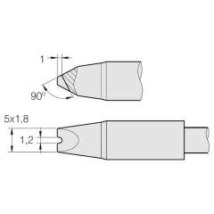 JBC C470028. Soldering tip cylindrical, D 1.2 mm, C470028