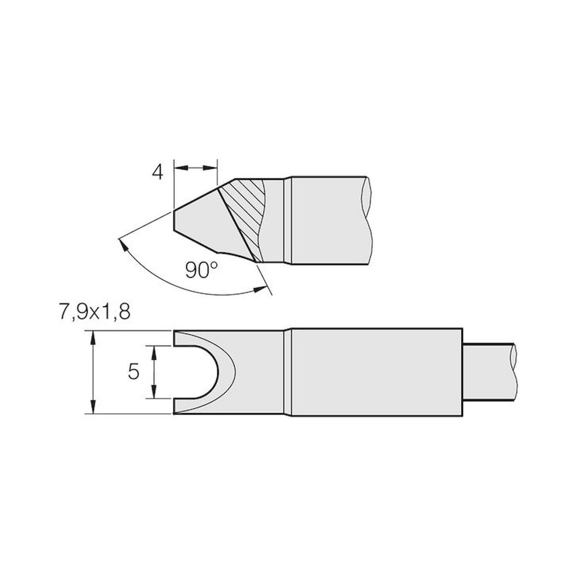 JBC C470030. Soldering tip cylindrical, D 5 mm, C470030