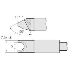 JBC C470030. Soldering tip cylindrical, D 5 mm, C470030