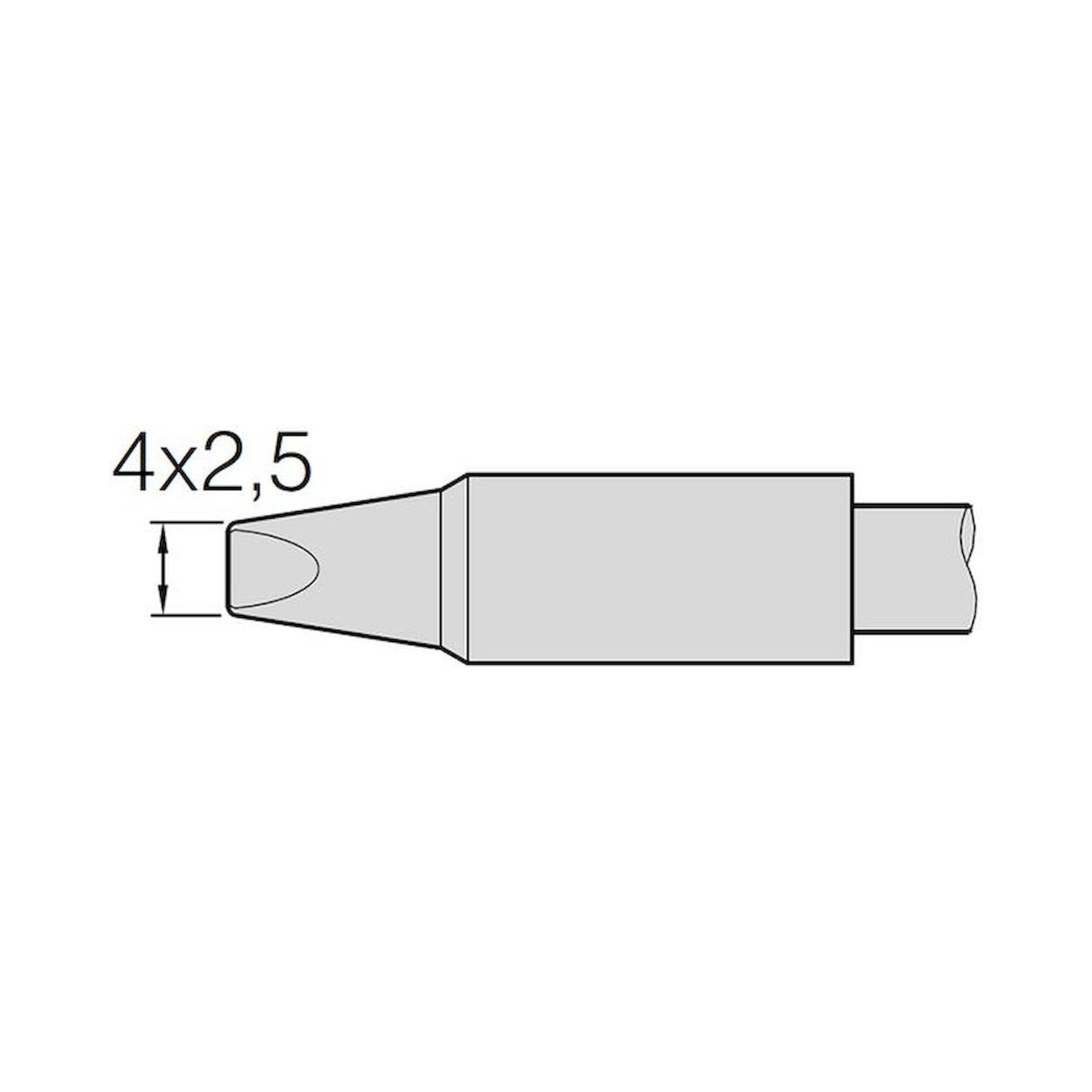 JBC C470035. Lötspitze meißelförmig, 4x2,5 mm, C470035