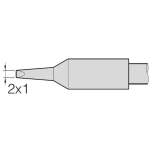 JBC C470036. Chisel shaped soldering tip, 2x1 mm, C470036