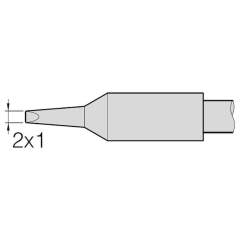 JBC C470036. Chisel shaped soldering tip, 2x1 mm, C470036