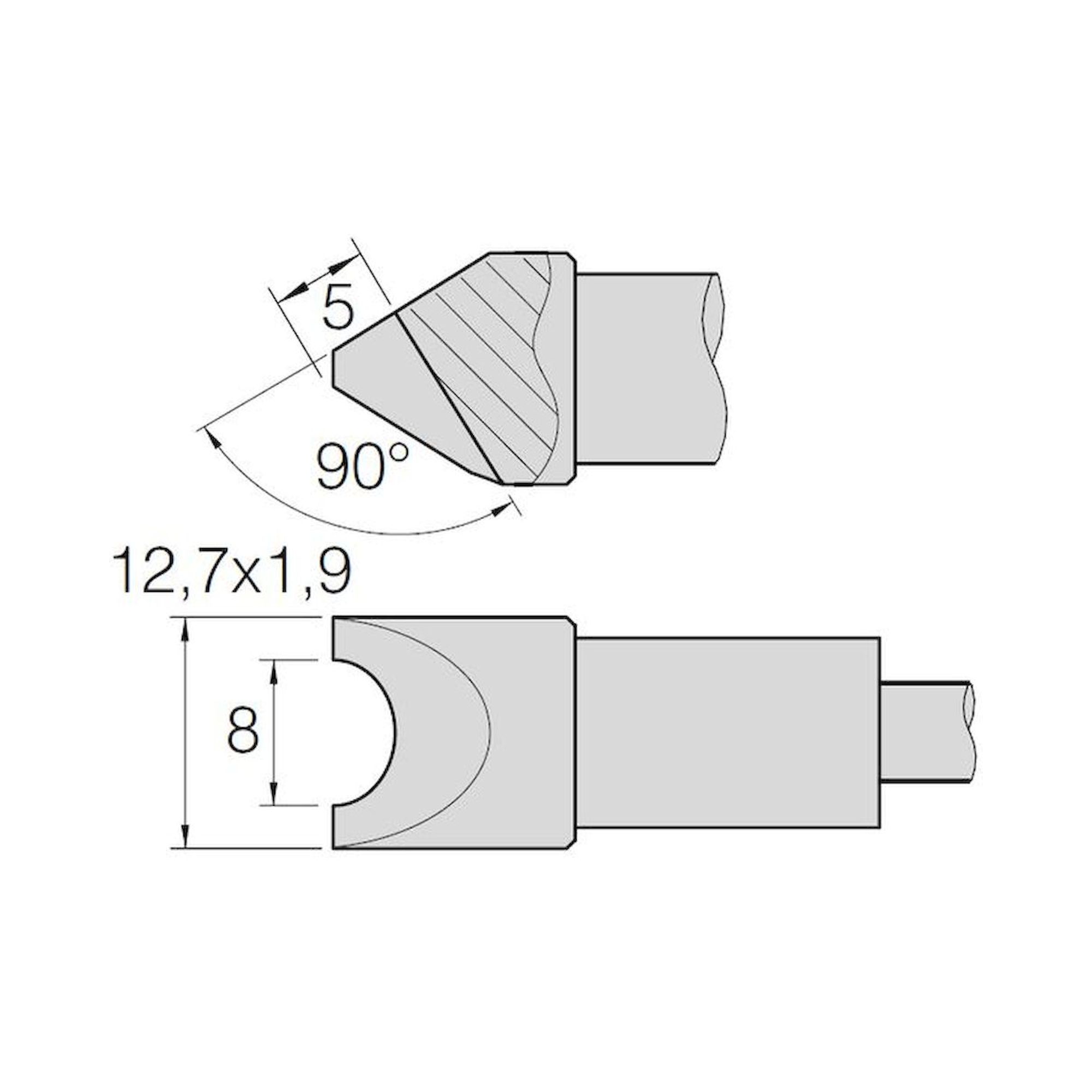 JBC C470037. Soldering tip for cables and connectors, D 8 mm, C470037