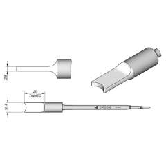 JBC C470038. Soldering tip R6, 10.4x2.5 mm, tin-plated surface, C470038