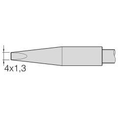 JBC C470040. Chisel-shaped soldering tip, 4x1.3 mm, C470040