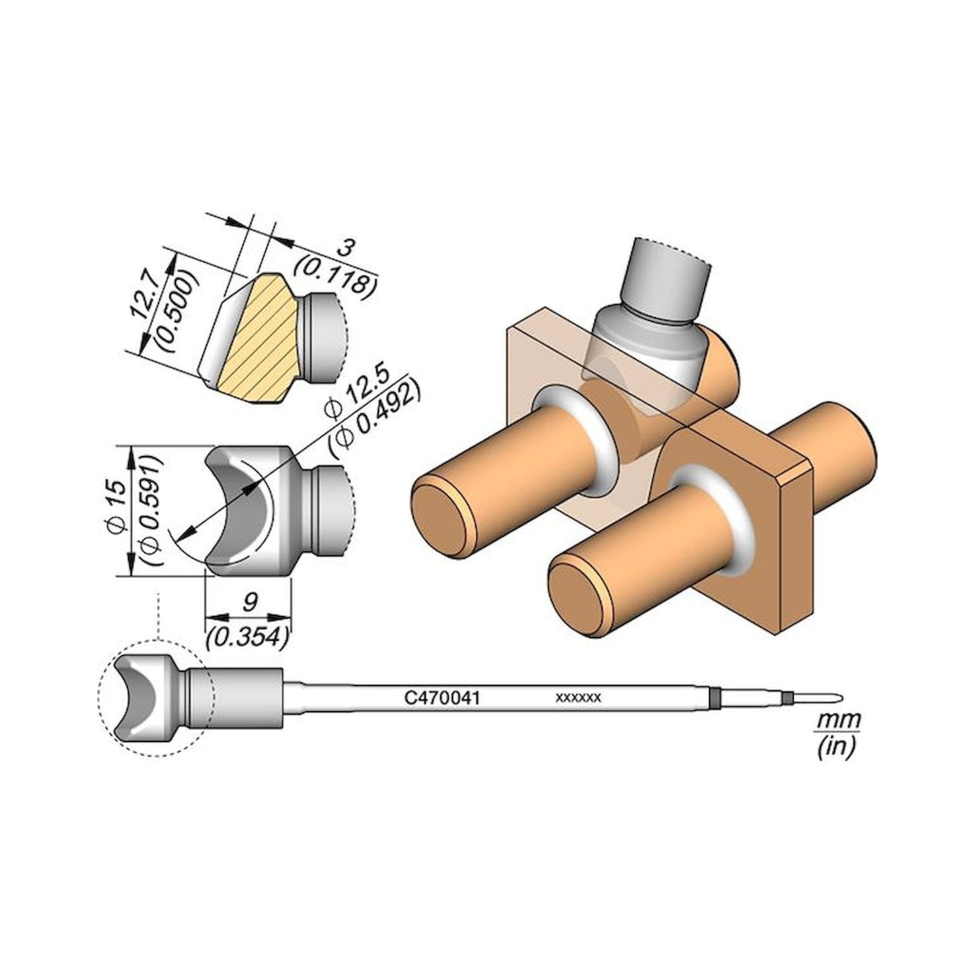 JBC C470041. Barrle Cartridge, Diameter 12,5 mm