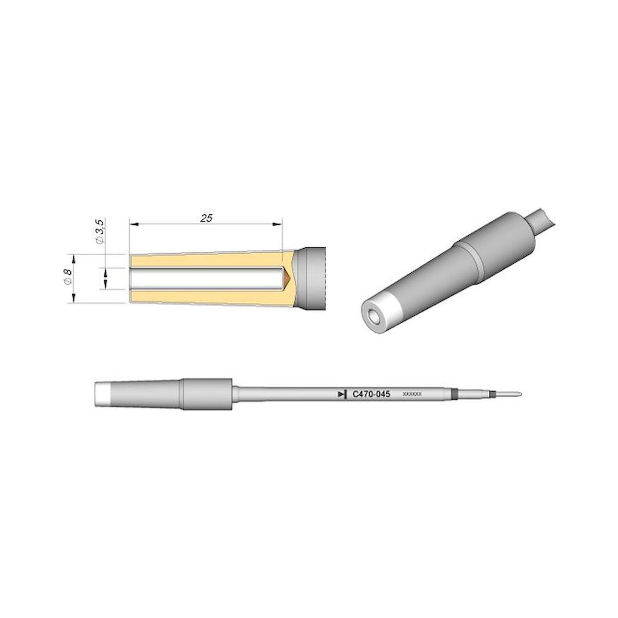 JBC C470045. Loetspitze spezial, 3,5 mm, C470045