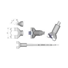 JBC C470051. Soldering tip with bridge for connectors, B 21 mm, C470051