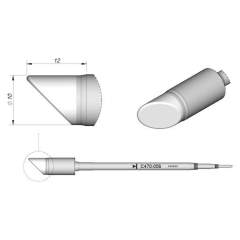 JBC C470056. Soldering tip, bevelled, D 10 mm, C470056