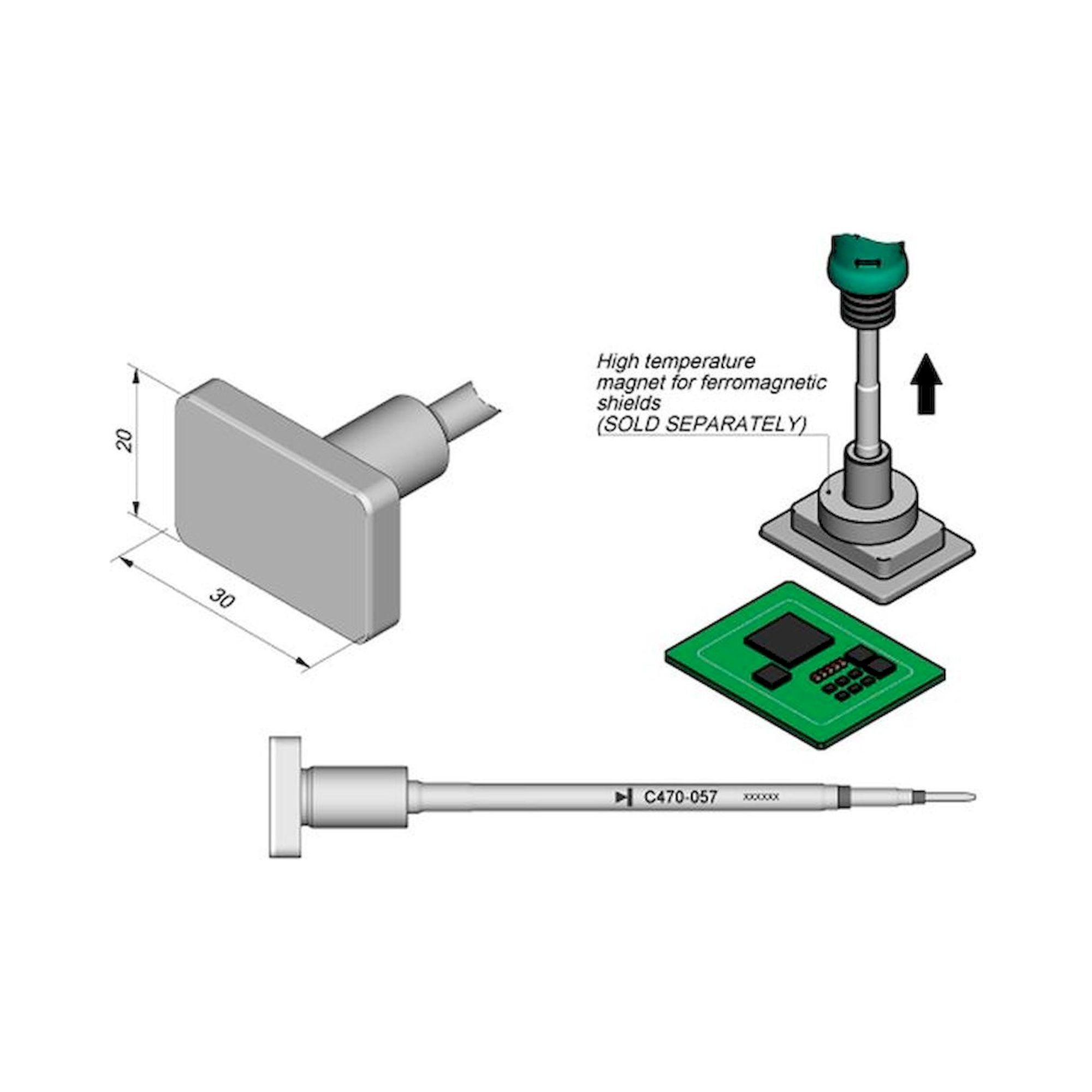 JBC C470057. Soldering tip 20x30 mm, C470057