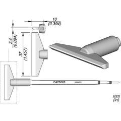 JBC C470063. Soldering tip C470063 blade shaped 37 mm, for T470 soldering iron