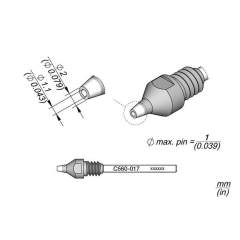 JBC C560017. Desoldering nozzle for pin with max. D 1 mm, C560017