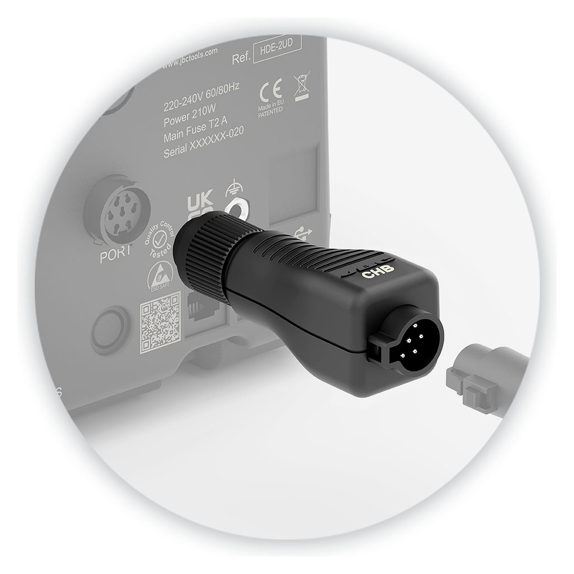 Convertisseur CHB-B pour raccordement direct des manches aux DI, DDE, DME, HDE - JBC CHB-B