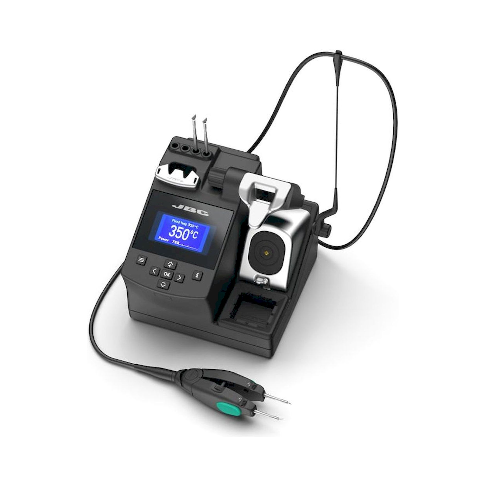 JBC CP-2QF. CP Entlötstation mit AM120-A E Mikro-Entlötpinzette, CP-2QF