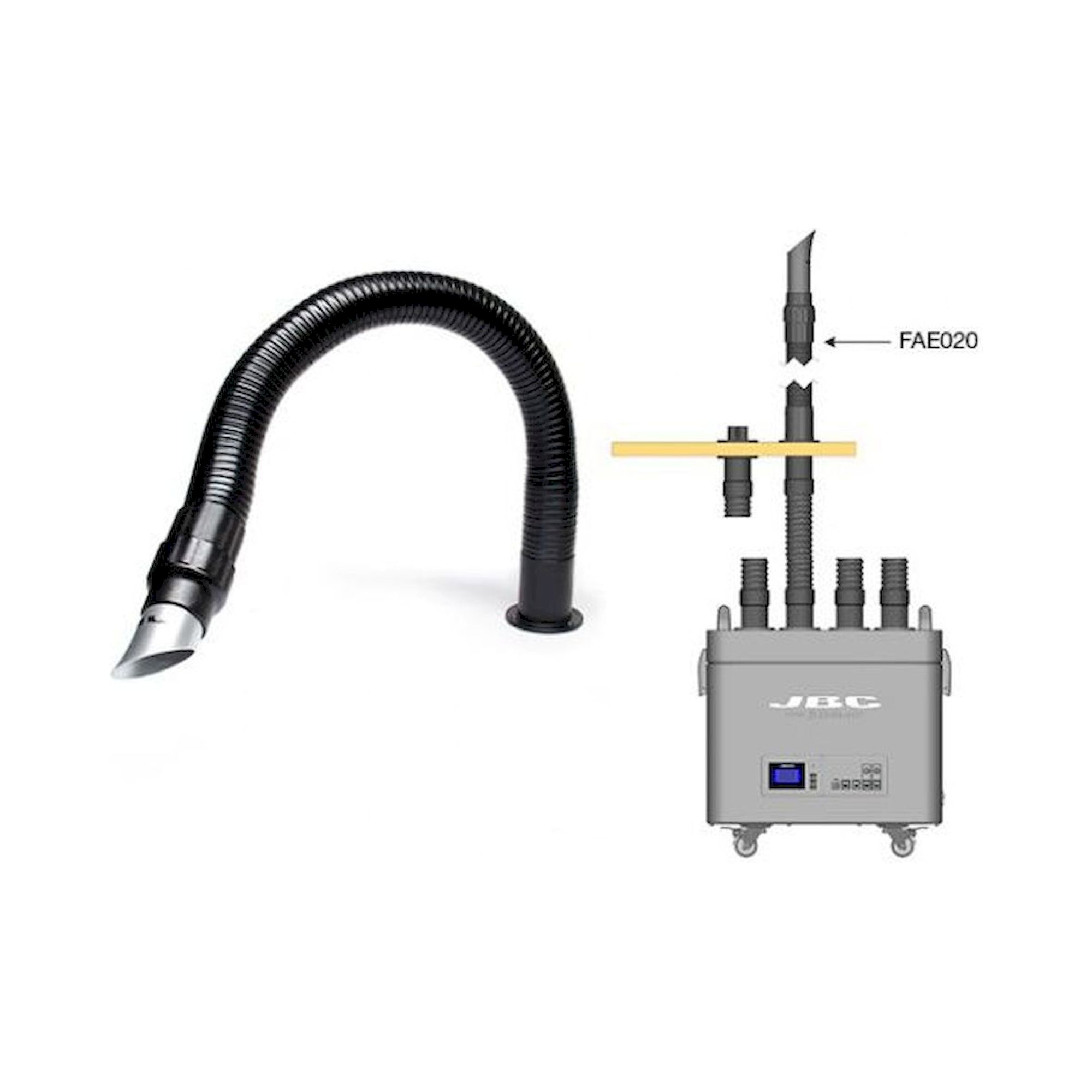 JBC FAE020. Flexibler Arm mit Düse, D: 50 mm, ESD gerecht