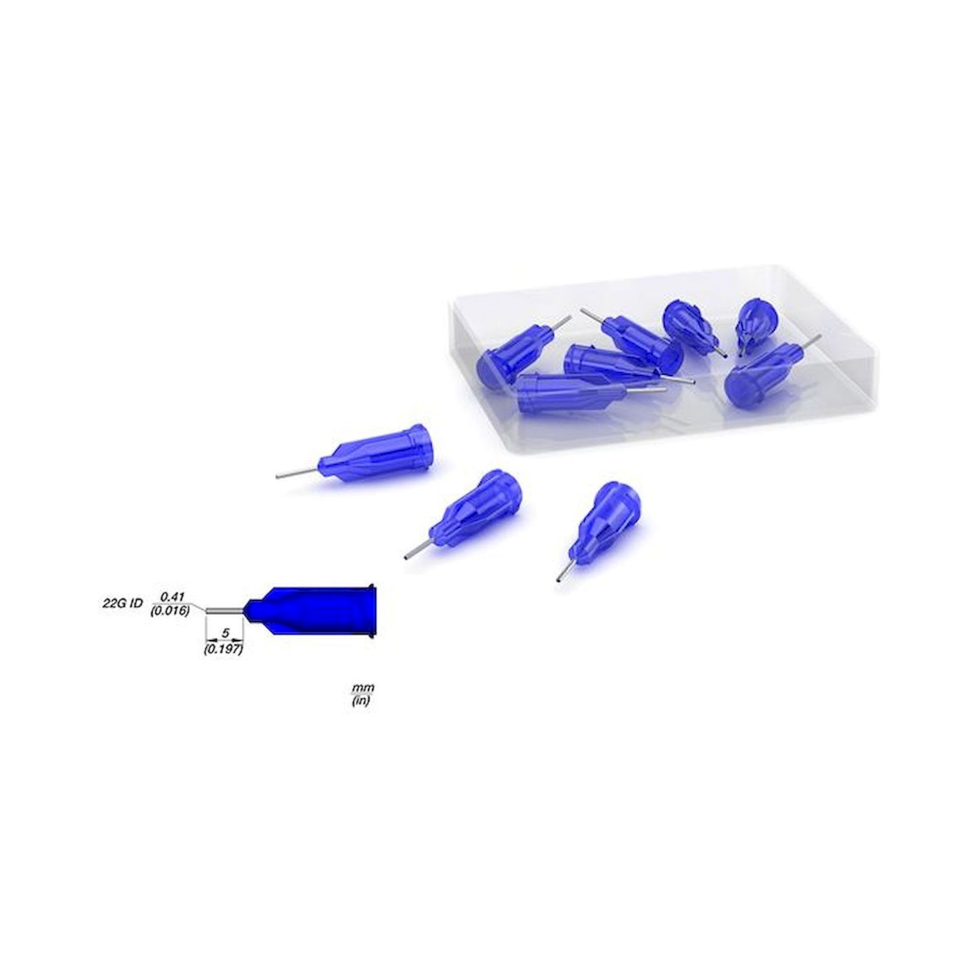 JBC ND22S6. Dosing needles straight stainless steel 22G, 10 pieces