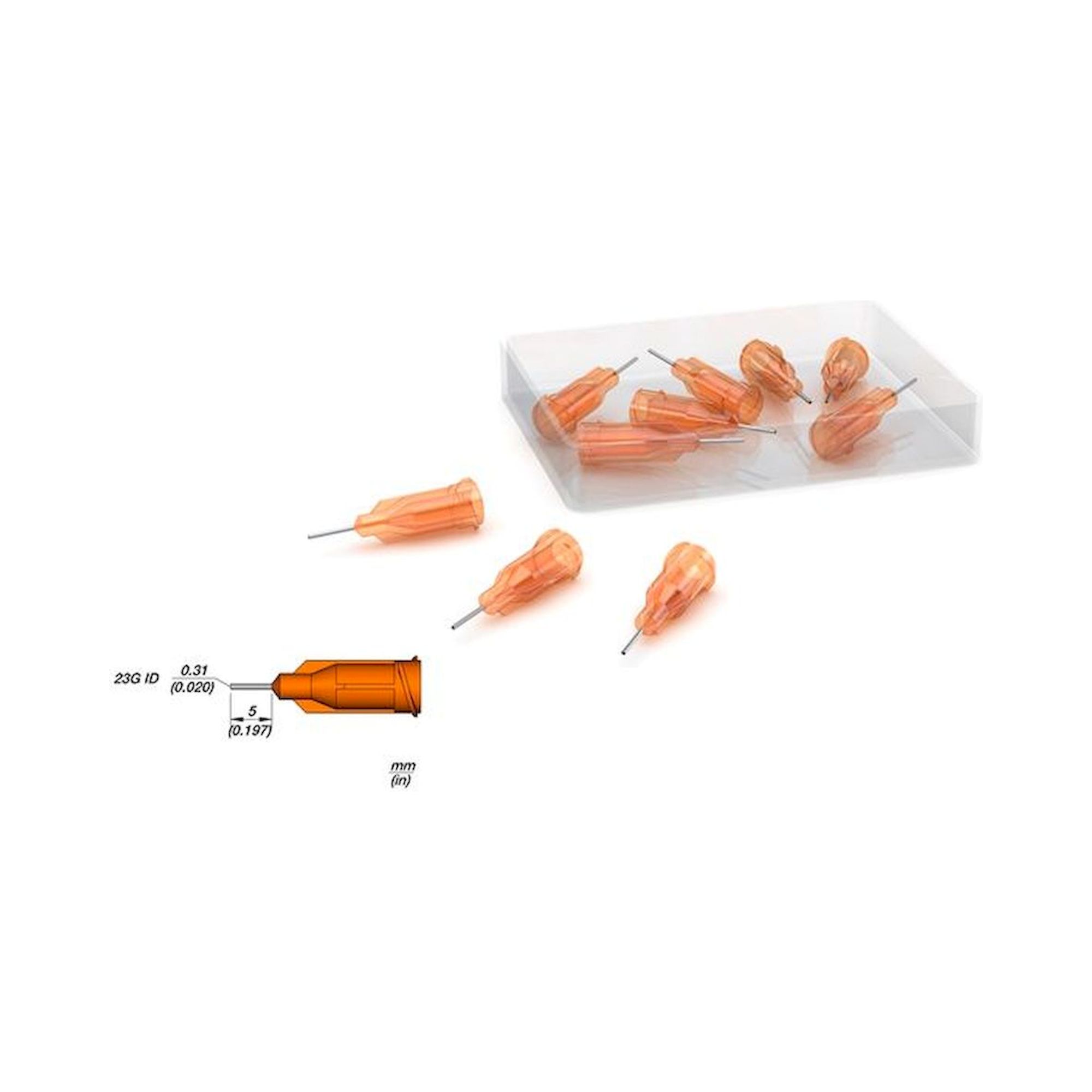 JBC ND23S6. 23 G Dosing needle stainless steel, 10 pieces