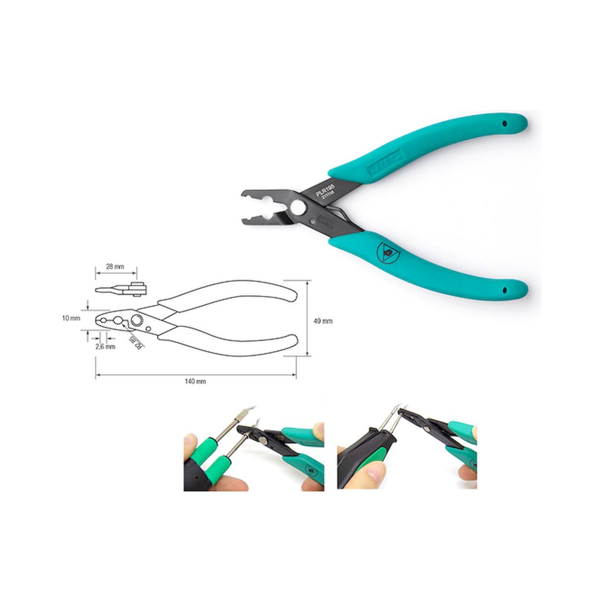 JBC PLR195. ESD flat nose pliersPLR195
