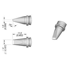 JBC R245001. Soldering tip R245, chisel, 1.5x4 mm, R245001