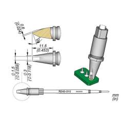 JBC R245010. Soldering tip R245, pin connector, 1.5 mm, R245010