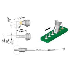 JBC R245013. Soldering tip R245, drag soldering, 1.25 mm, R245013