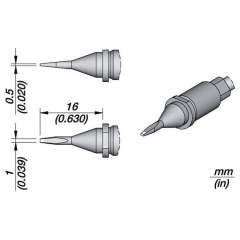 JBC R245016. Soldering tip R245, twin tip, 2 mm, R245016