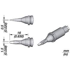 JBC R245017. Soldering tip R245, chisel, 1.5x0.5 mm, R245017