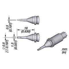 JBC R245023. Soldering tip R245, grooved chisel, 1.3x0.5 mm, R245023