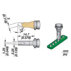 JBC R245029. Soldering tip R245, drag soldering, 1.25 mm, R245029