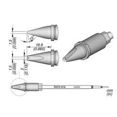 JBC R470016. Soldering tip R470, chisel, 3x1.5 mm, R470016