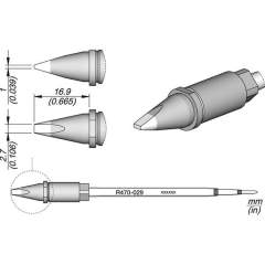 JBC R470029. Lötspitze R470, Meißel, 2,7x 1 mm, R470029