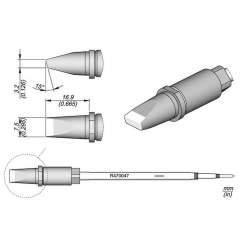 JBC R470047. Soldering tip for TR470/TRA470, beveled, chisel shaped, R470047