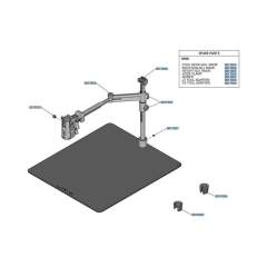 JBC RWB-B. Einstellbare Heißluftkolben Halterung, für PHB (Platte 480x550 mm)
