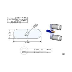 JBC W14018G. Lötspitze W14018G für WS140 Entlötpinzette, 18G 3 mm
