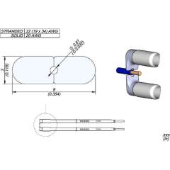 JBC W14020G. W14020G soldering tip for WS140 Desoldering tweezers, 20G 3 mm