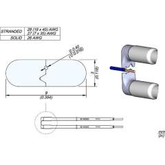 JBC W14026G. W14026G soldering tip for WS140 Desoldering tweezers, 26G 3 mm