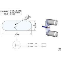 JBC W14028G. W14028G soldering tip for WS140 Desoldering tweezers, 28G 3 mm
