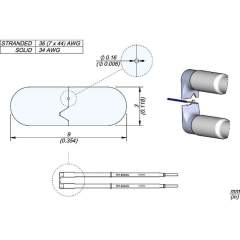 JBC W14034G. W14034G soldering tip for WS140 Desoldering tweezers, 34G 3 mm