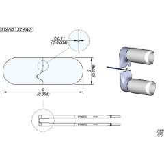 JBC W14037G. W14037G soldering tip for WS140 Desoldering tweezers, 37G 3 mm