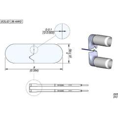 JBC W14038G. W14038G soldering tip for WS140 Desoldering tweezers, 38G 3 mm