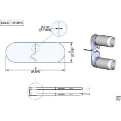 JBC W14040G. W14040G soldering tip for WS140 Desoldering tweezers, 40G 3 mm