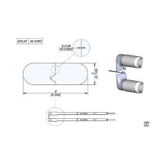JBC W14040G. Lötspitze W14040G für WS140 Entlötpinzette, 40G 3 mm