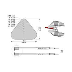 JBC W440021. Soldering tip AWG 36 to 24, W440021