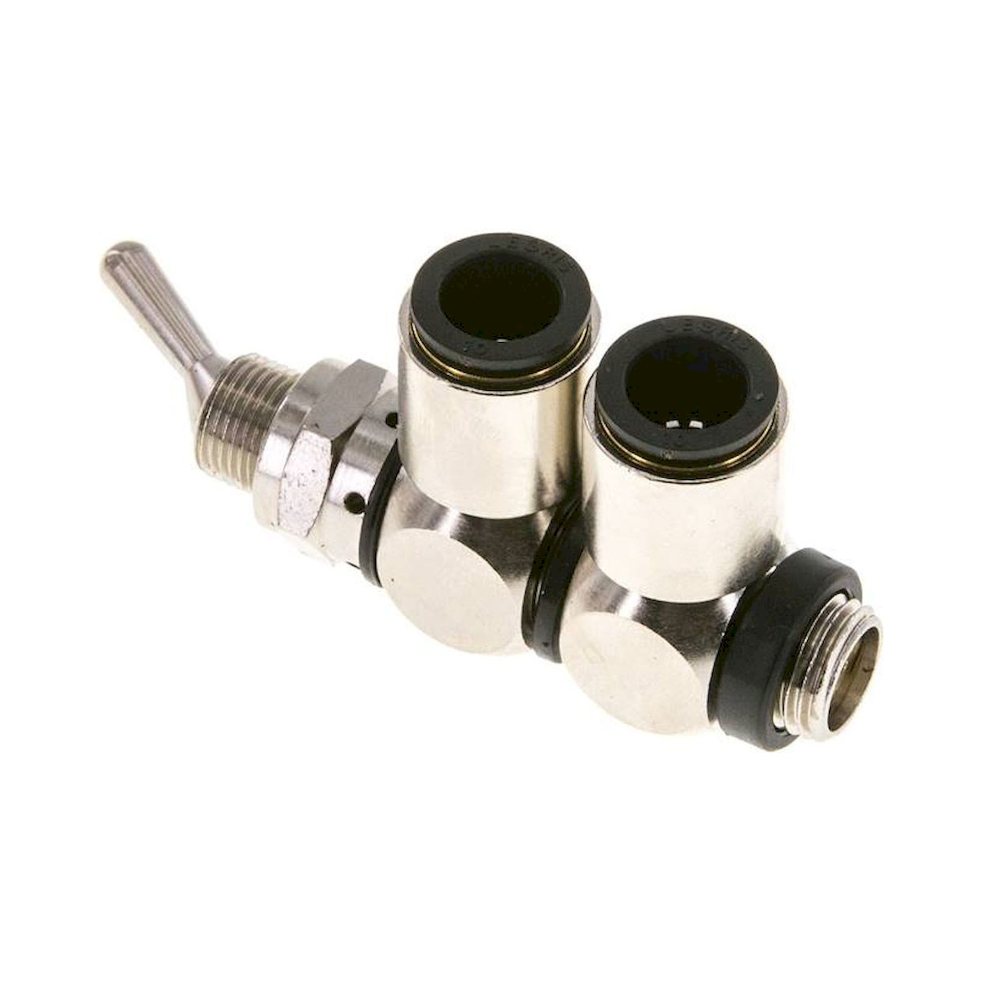 K 414010. 4/2-Wege Kipphebelventil G 1/4"-10 mm