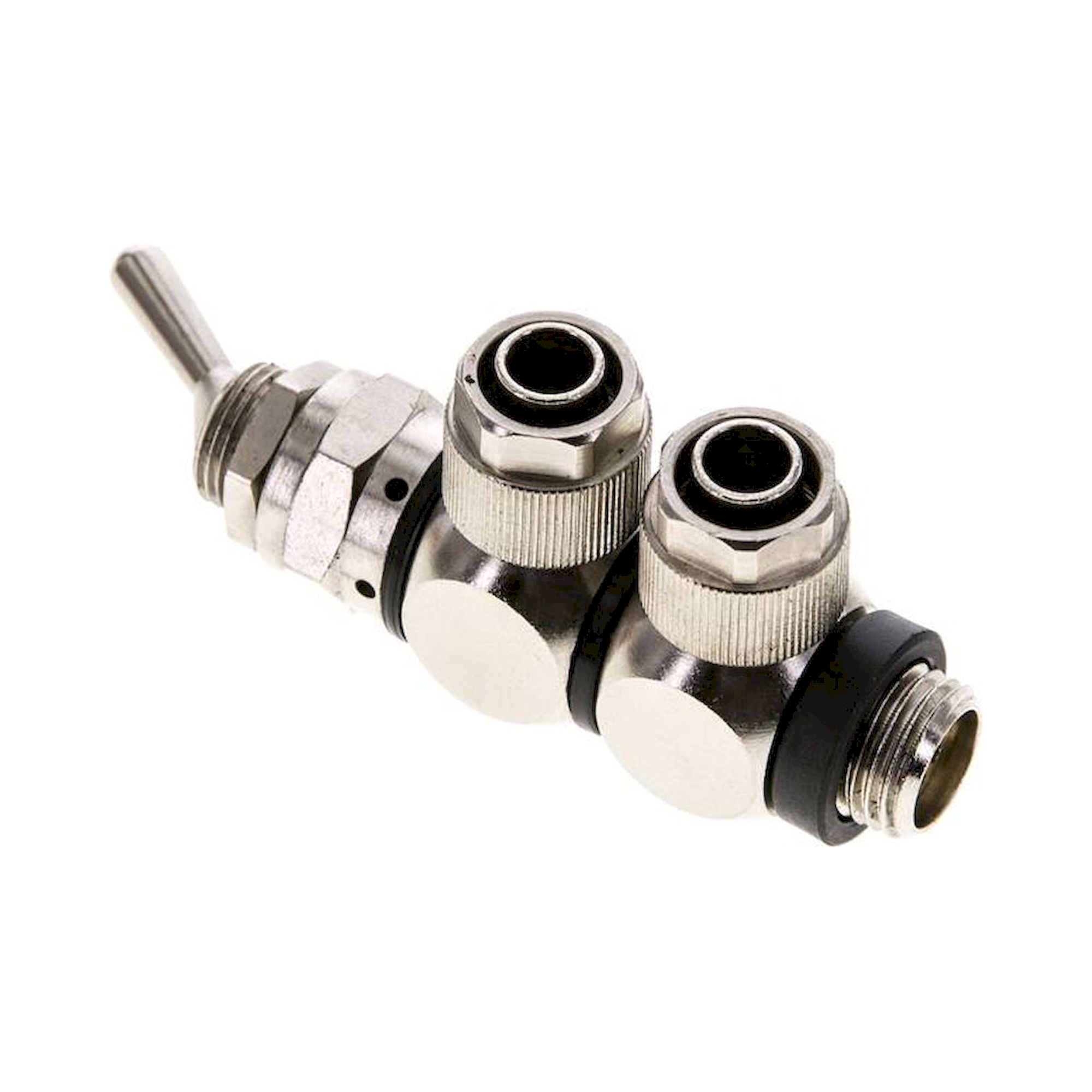 K 414108. 4/2-Wege Kipphebelventil G 1/4"-10x8 mm