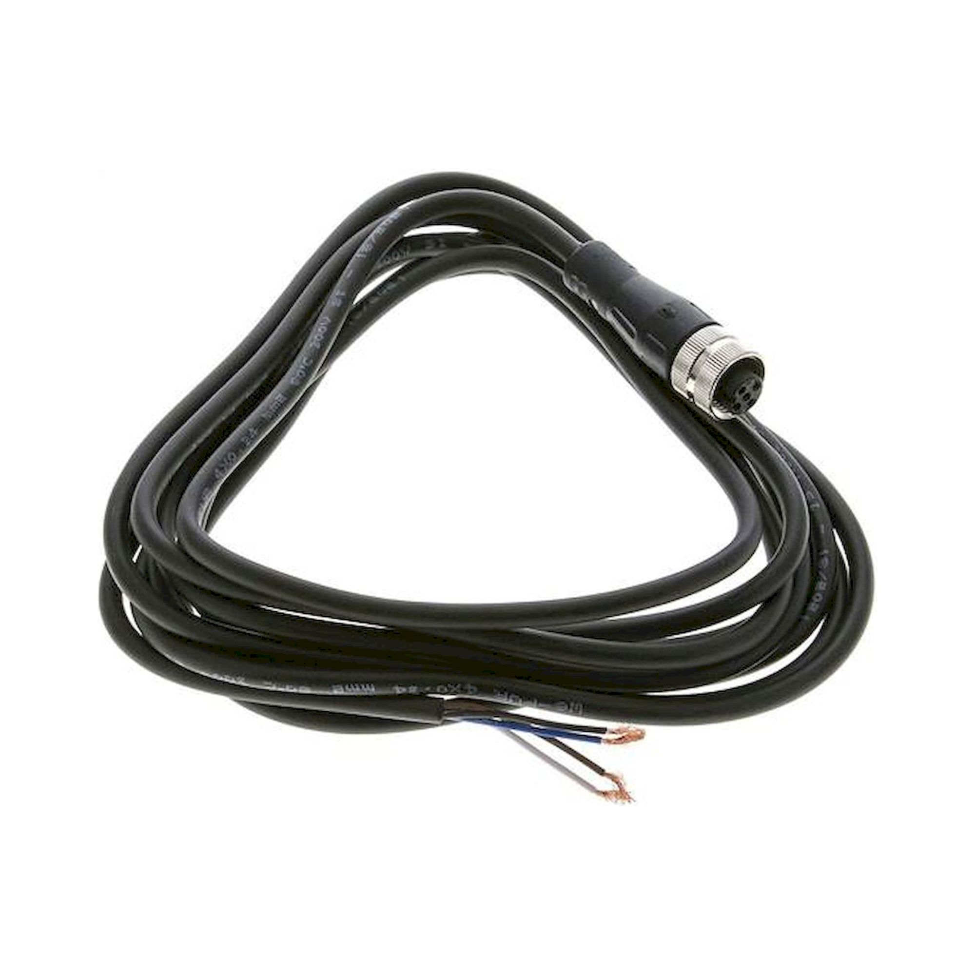 KAB M12 3 G. Kabel mit M12-Kupplung, 3 m, gerade, 4 lose Kabelenden (Pin 1 bis 4)