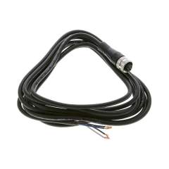 KAB M12 3 G. Kabel mit M12-Kupplung, 3 m, gerade, 4 lose Kabelenden (Pin 1 bis 4)